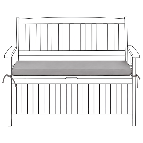 Beliani Bench Seat Pad Cushion SOVANA 108 x 45 cm Grey
