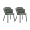 Beliani Set of 2 Dining Chairs MESA Fabric Green 1