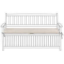 Bench Seat Pad Cushion SOVANA 148 x 45 cm Beige