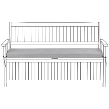 Bench Seat Pad Cushion SOVANA 148 x 45 cm Grey