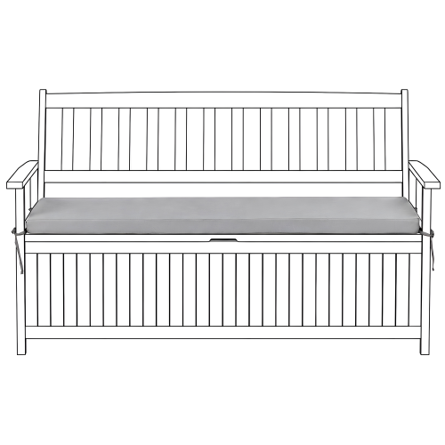 Beliani Bench Seat Pad Cushion SOVANA 148 x 45 cm Grey