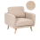 Beliani Armchair KILJA Boucle Beige 1
