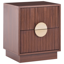 2 Drawer Bedside Table NUMURKAH Dark Brown