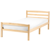 Bed Pine Wood ECHALLON 90 x 200 cm (EU Single) Light Brown