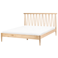 Bed Pine Wood URDOS 160 x 200 cm (EU King Size) Light Brown