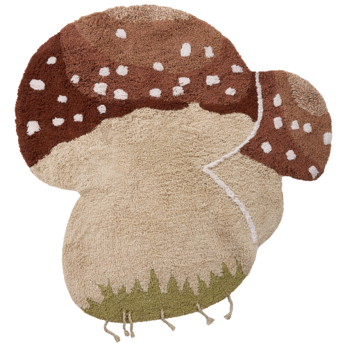 Beliani Kids Rug TOADSTOOL Light Beige 100 x 100 cm Cotton