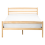Beliani Bed Pine Wood ECHALLON 140 x 200 cm (EU Double) Light Brown 4