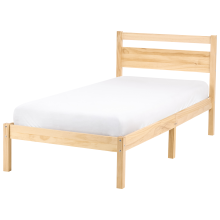 Bed Pine Wood MERCURER 80 x 200 cm (EU Small Single) Light Brown