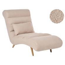 Chaise Longue RIVES Boucle Beige