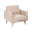 Beliani Armchair KILJA Boucle Beige 4
