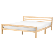Bed Pine Wood ECHALLON 160 x 200 cm (EU King Size) Light Brown
