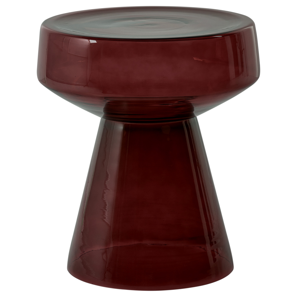 Beliani Side Table Laguna Glass Dark Brown