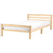 Bed Pine Wood ECHALLON 120 x 200 cm (EU Small Double) Light Brown