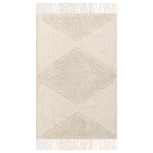Kids Rug KHONOMA Beige 55 x 120 cm Cotton