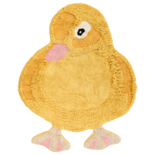 Kids Rug DUCKIE Yellow 95 x 120 cm Cotton