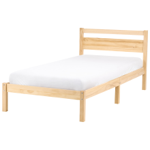 Bed Pine Wood MERCURER 90 x 200 cm (EU Single) Light Brown