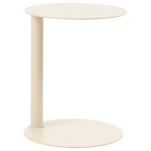 Garden Side Table VENTURINA 40 cm 40 cm Metal Beige