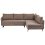 Beliani Corner Sofa Bed 3 Seater KOGE with Storage Fabric Brown Left Hand 1