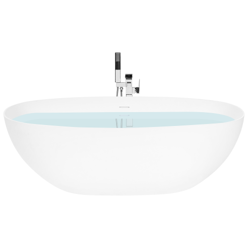 Beliani Freestanding Bathtub LAMANGA 1700 x 750 mm Solid Surface White