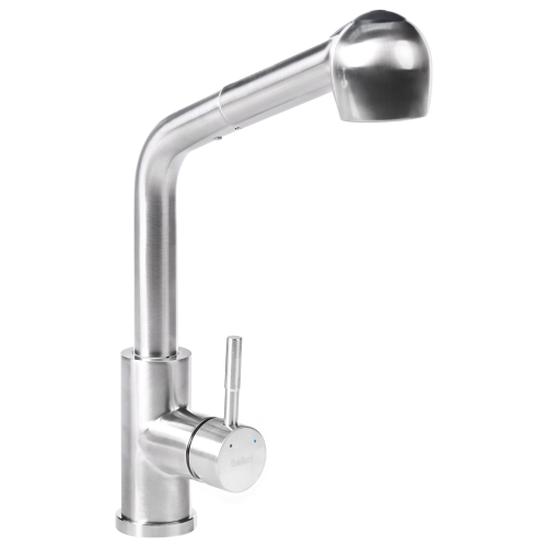 Beliani Kitchen Pull Out Tap WICHABAI Silver