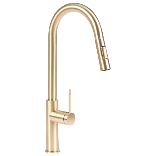 Beliani Kitchen Pull Out Tap PARANAM Gold