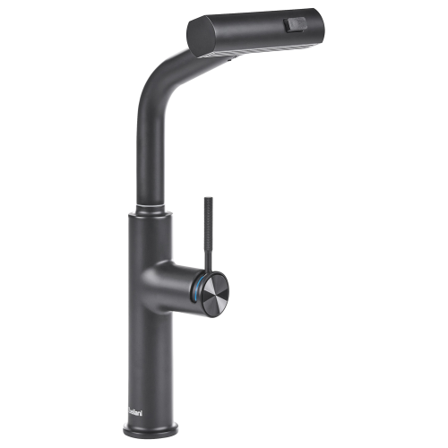 Beliani Kitchen Pull Out Tap PEGUCHE Black