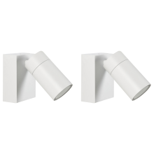 Set of 2 Outdoor Wall Lights MANOR White