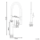 Beliani Kitchen Pull Out Tap ARKHATA Grey 3