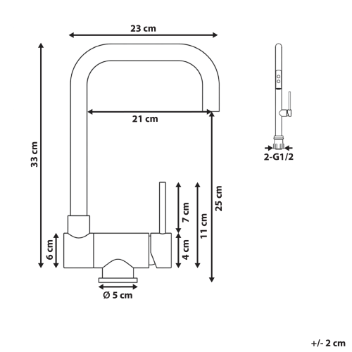 Beliani Kitchen Tap JUNTUMA Black 2