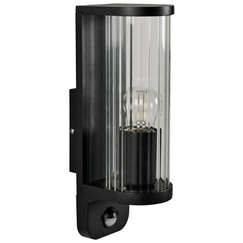 Beliani Outdoor Wall Light MOSSAT with Motion Sensor Black