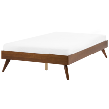 Bed without Headboard BERRIC 120 x 200 cm (EU Small Double) Dark Ash Wood