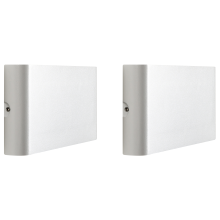 Set of 2 Outdoor LED Wall Lights ARDER White