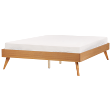 Bed without Headboard BERRIC 120 x 200 cm (EU Small Double) Natural Ash Wood