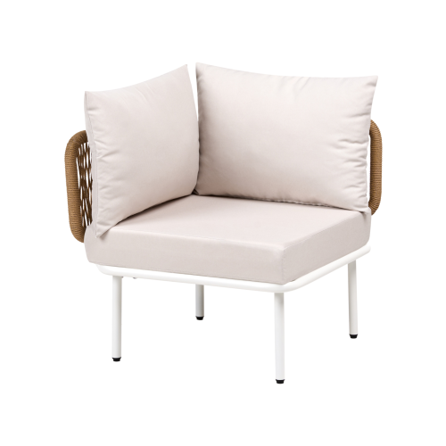 Beliani Garden Corner Section BAUCINA Light Beige