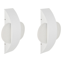 Set of 2 Outdoor LED Wall Lights LOSSIE White