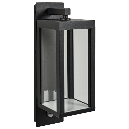 Beliani Outdoor LED Wall Light INVER with Motion Sensor Black