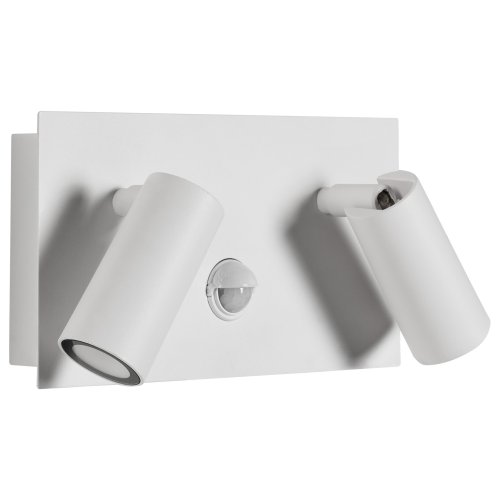 Beliani Outdoor LED Wall Light CASSLEY with Motion Sensor White
