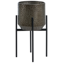 Elevated Plant Pot ALDOVANDRA Metal 34 cm Black