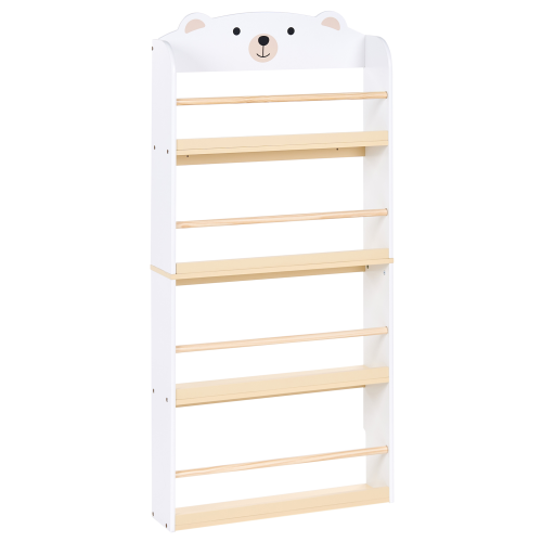 Beliani 4 Tier Bookcase MIMILI 124 cm White