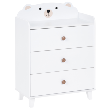 3 Drawer Chest MIMILI 79 cm White
