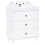 Beliani 3 Drawer Chest MIMILI 79 cm White 1