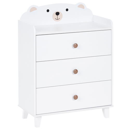 Beliani 3 Drawer Chest MIMILI 79 cm White