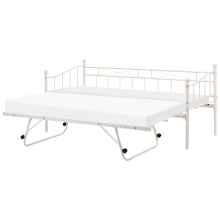 Daybed Metal LOUANNEC 90 x 200 cm (EU Single) Extendable Beige