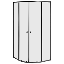 Shower Enclosure ONELLI 900 x 900 x 1900 mm Black