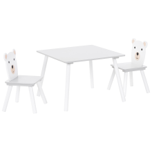 Kids Table with Chairs MIMILI White