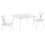 Beliani Kids Table with Chairs MIMILI White 1