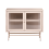 Beliani Glass Display Sideboard DEVON Metal 77 cm Beige 5