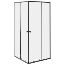 Shower Enclosure HUAPI 900 x 900 x 1900 mm Black