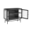 Beliani Glass Display Sideboard DEVON Metal 77 cm Black 4