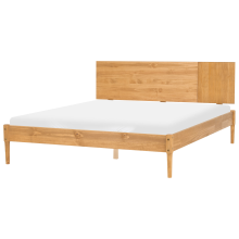 Bed Pine Wood FLAVIGNAC 160 x 200 cm (EU King Size) Light Brown